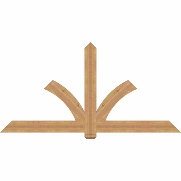 Ekena Millwork Redmond Smooth Timber Gable Bracket, Western Red Cedar, 84"W x 42"H x 1 1/2"D x 5 1/2"F, 12/12 Pitch GBW084X42X0206RED00SWR - main